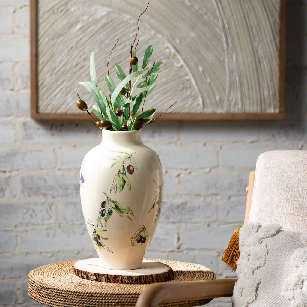 Ceramic Olive Urn Vase