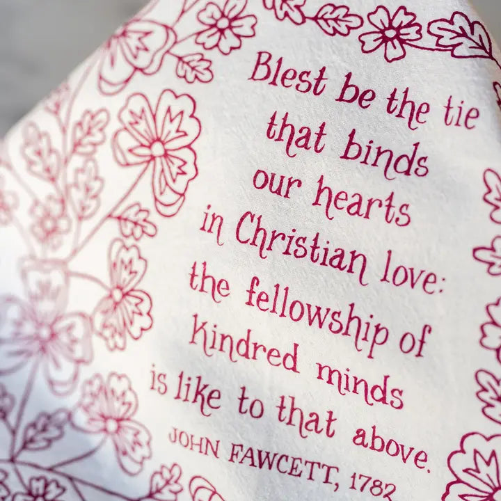 Blest Be the Tie Hymn Tea Towel