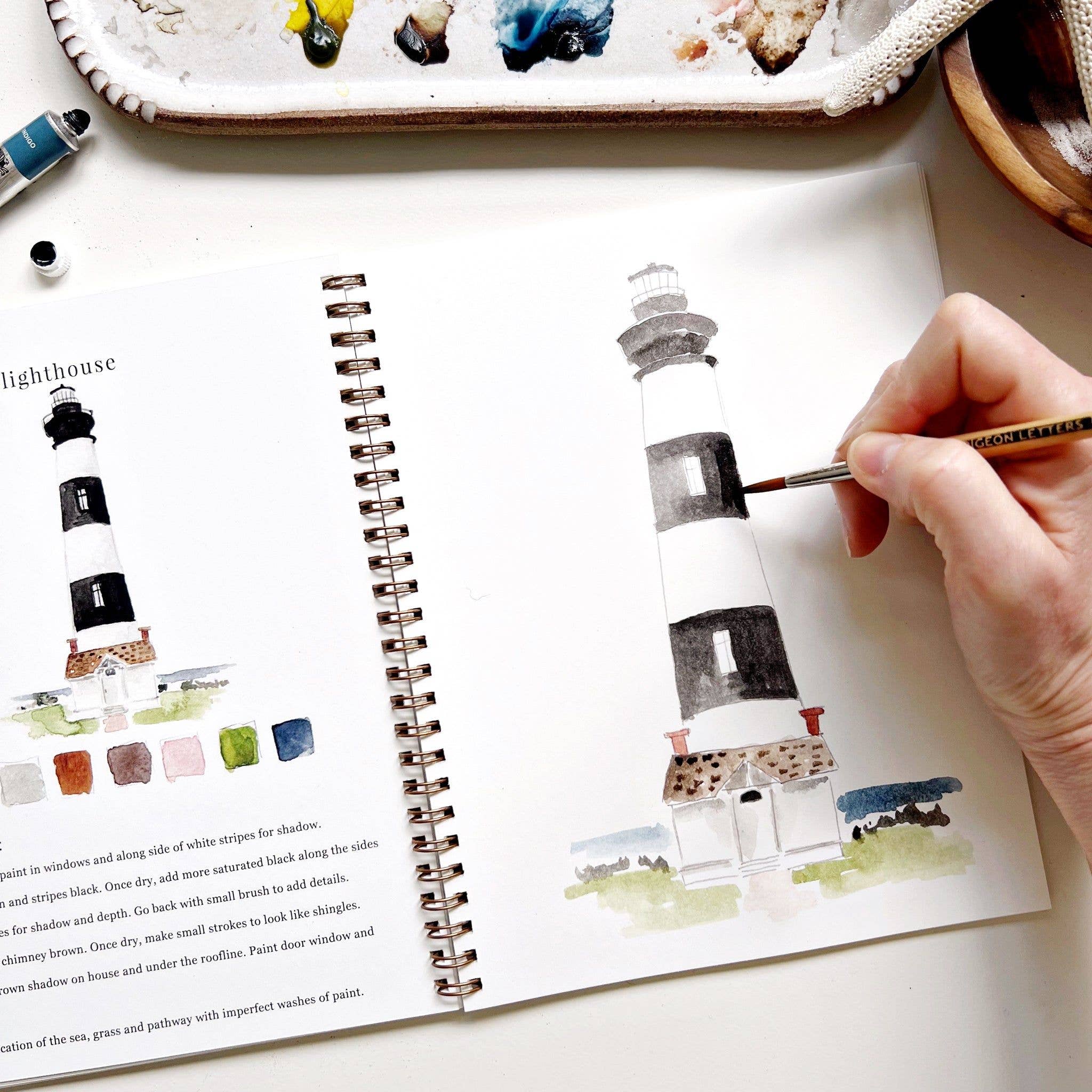 Seaside Watercolor Workbook