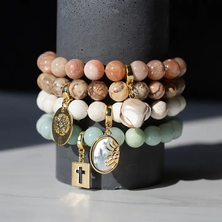Mother of Pearl Cross Charm
