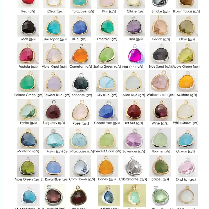Gemstone Ball Post Stud Dangle Earring Red