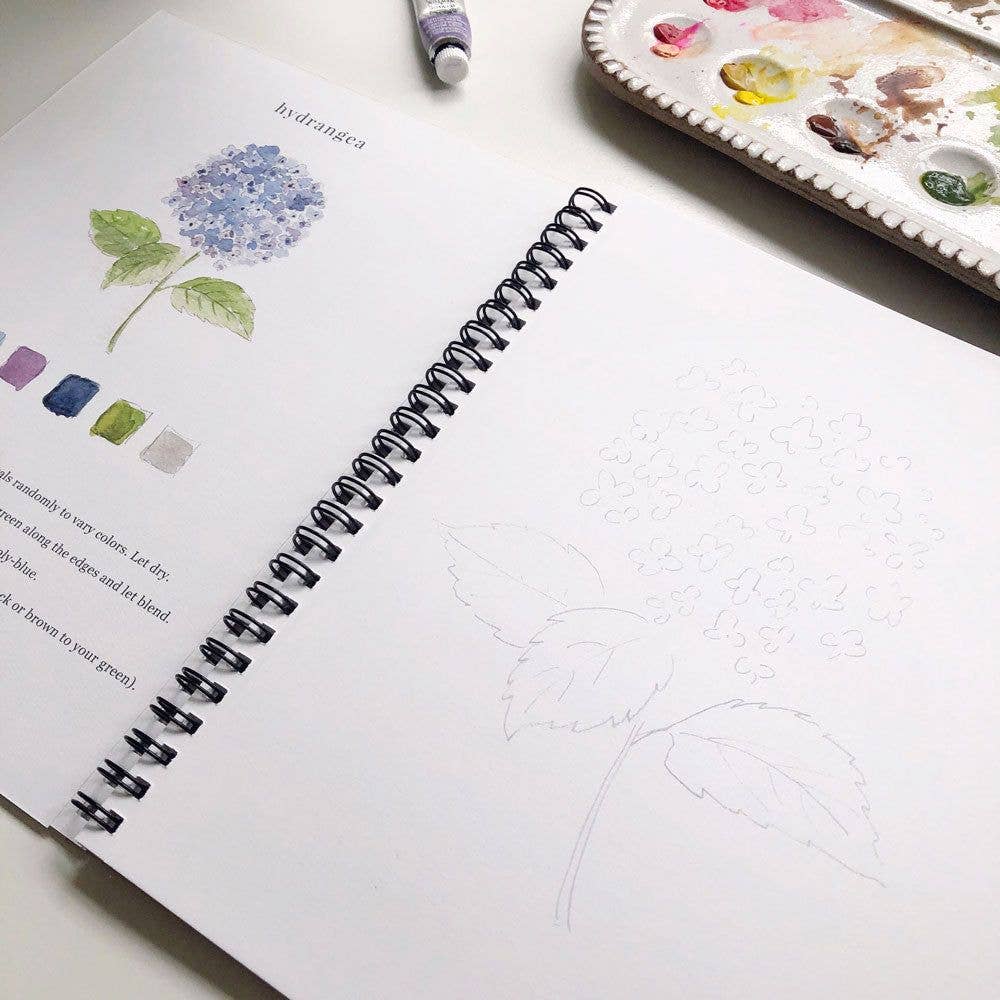 Flowers Watercolor Workbook by Emily Lex