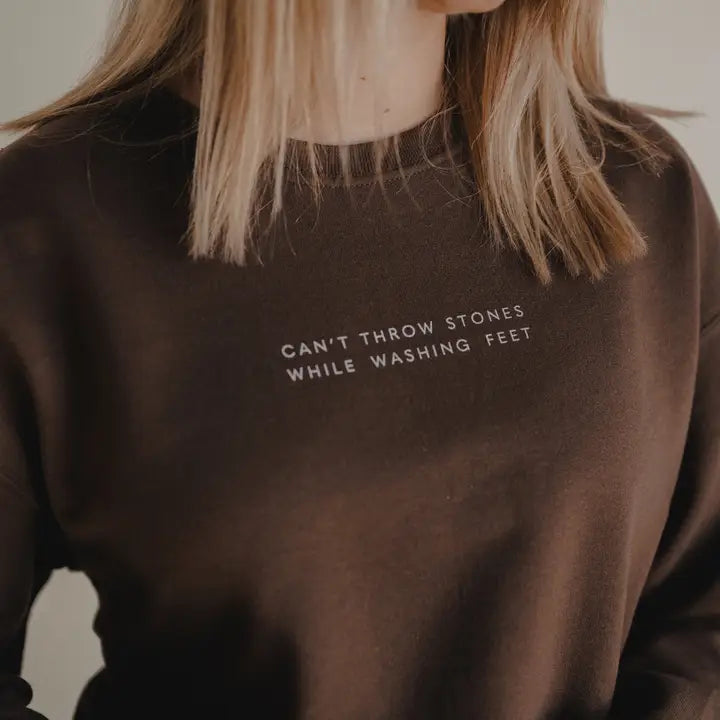 Can't Throw Stones Pullover - Espresso