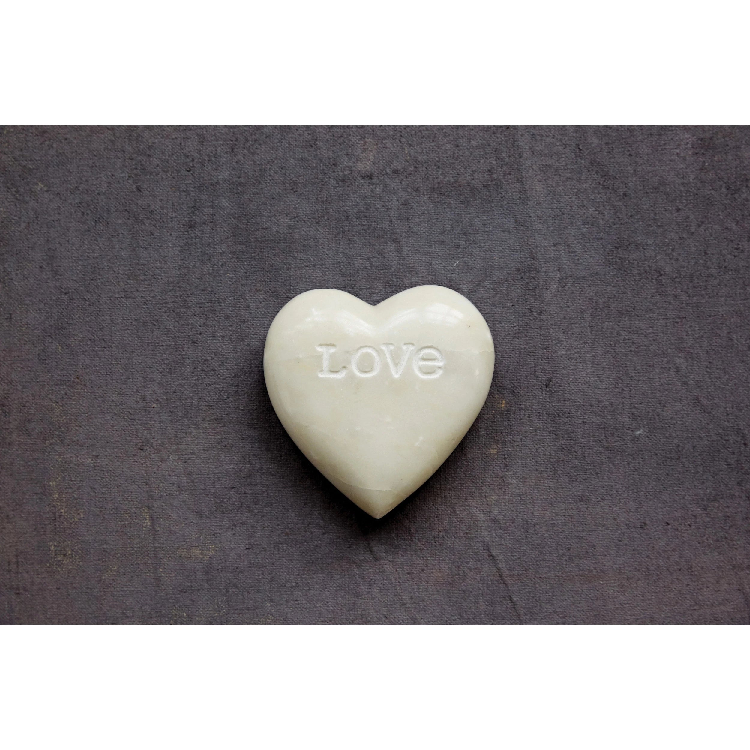 Soapstone Heart with Engraved "Love"