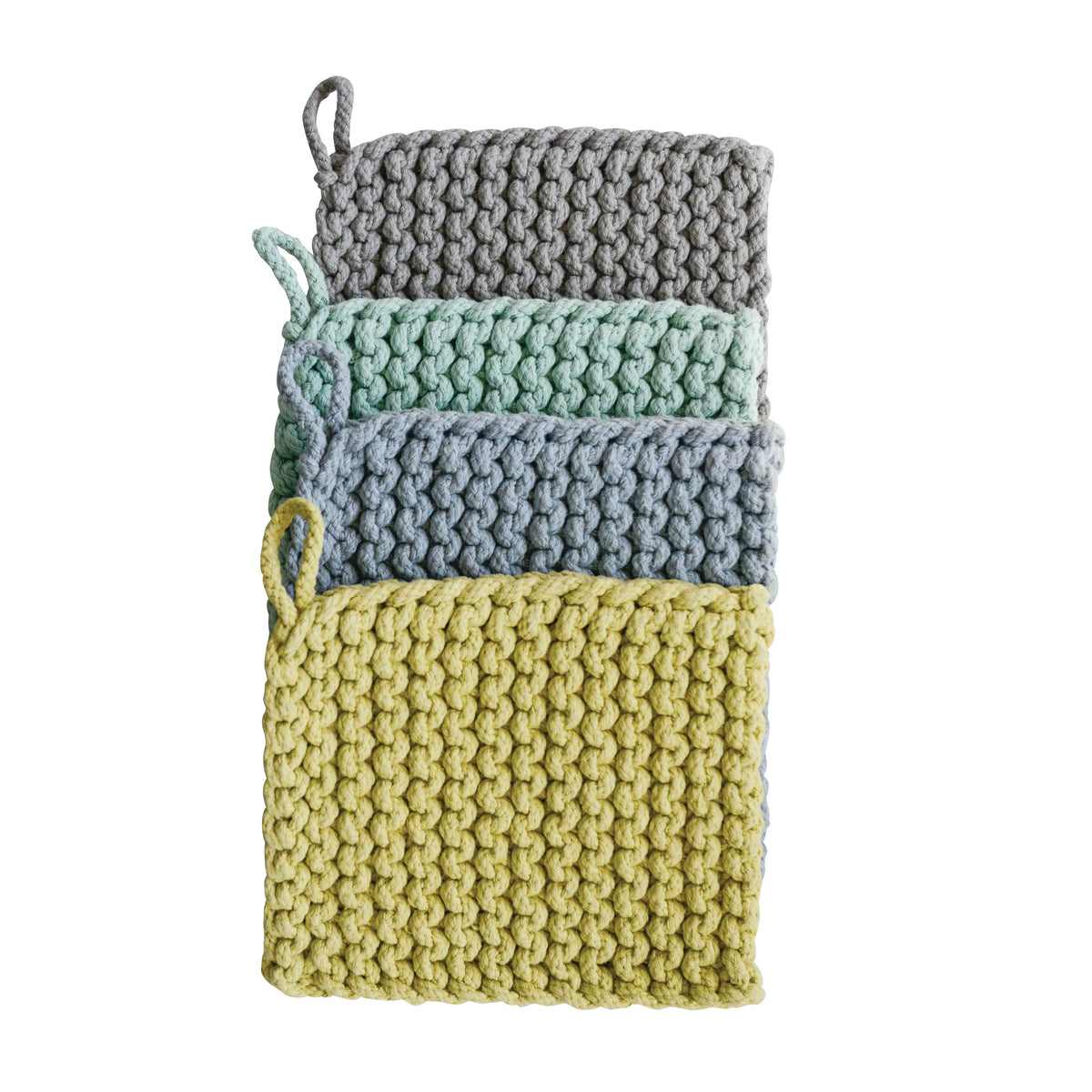 Melange Cotton Crocheted Pot Holder