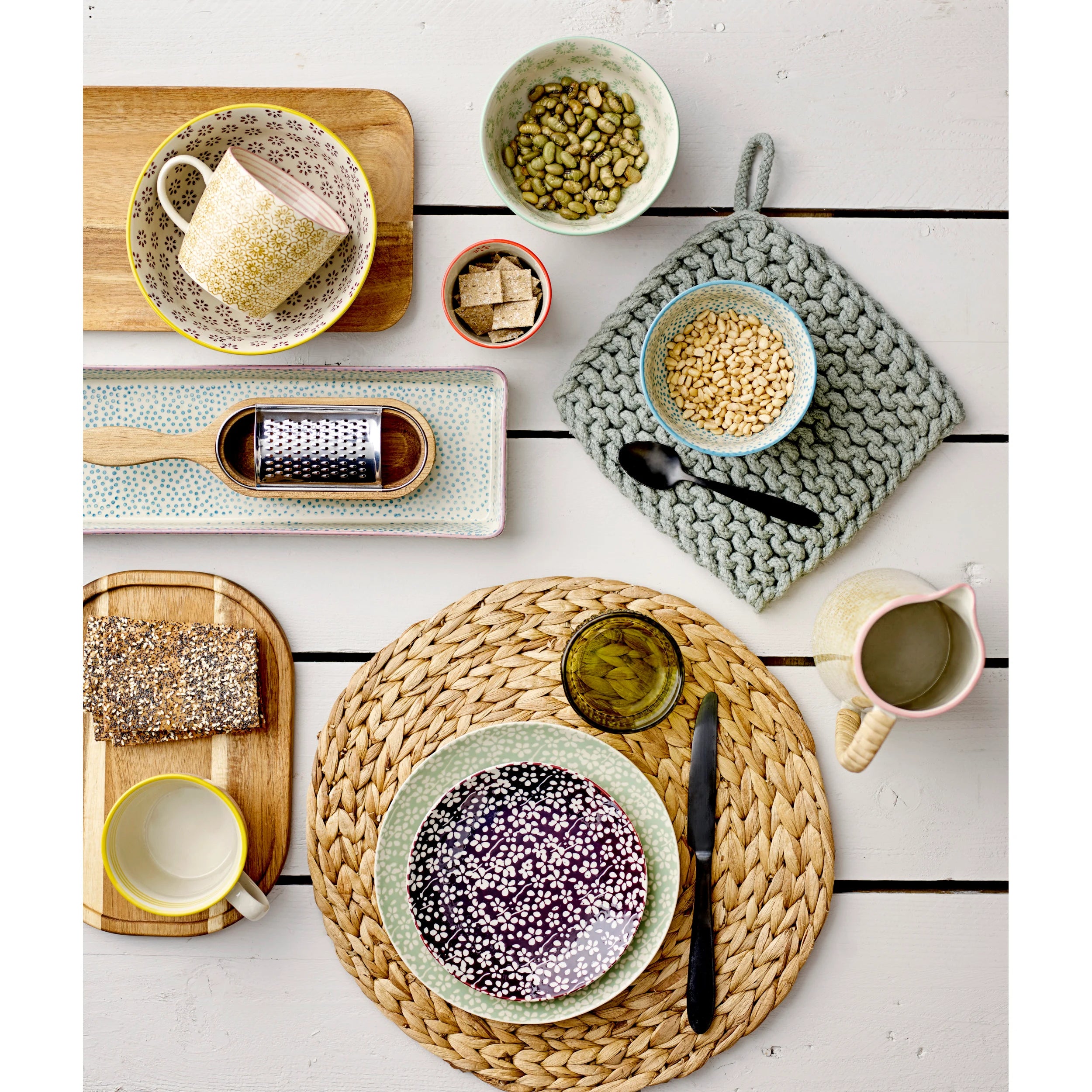 Cotton Crocheted Pot Holder, 4 Colors