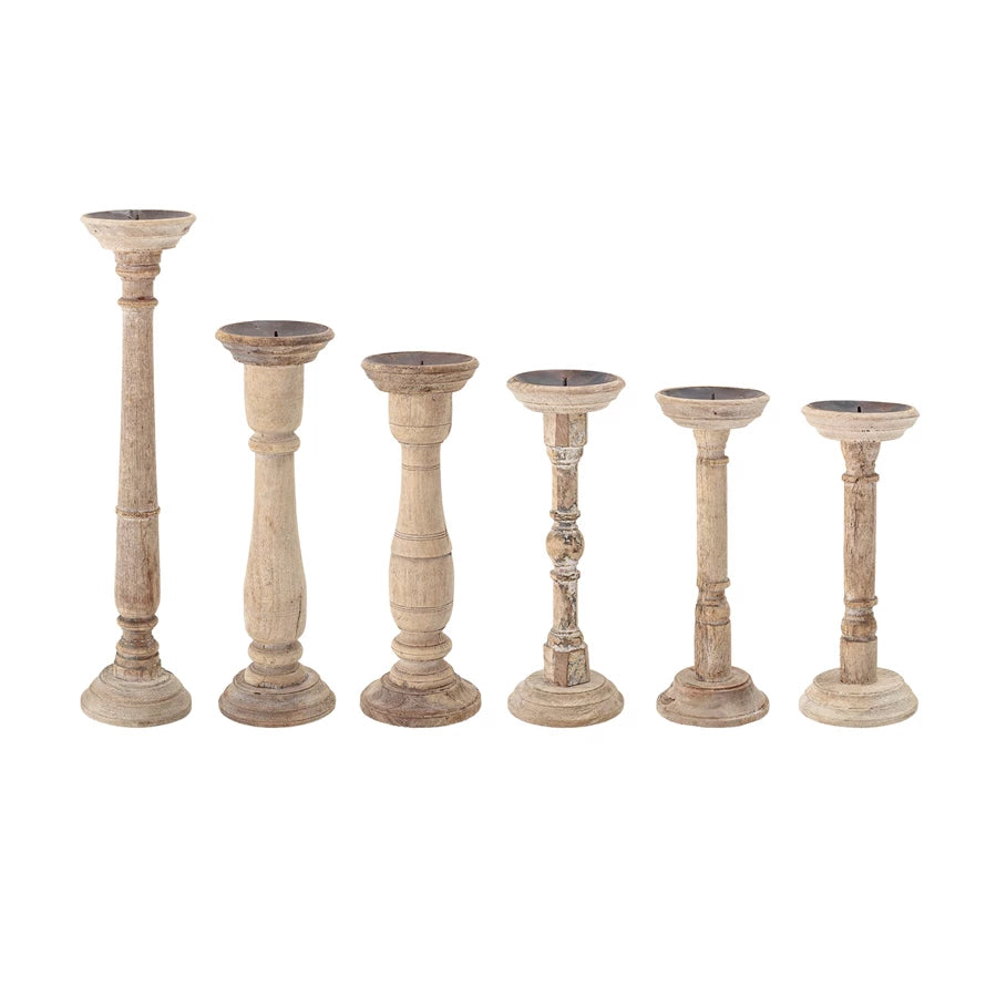 Wood and Metal Candle Holder