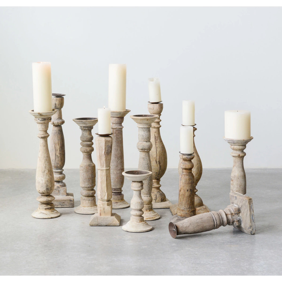 Wood and Metal Candle Holder