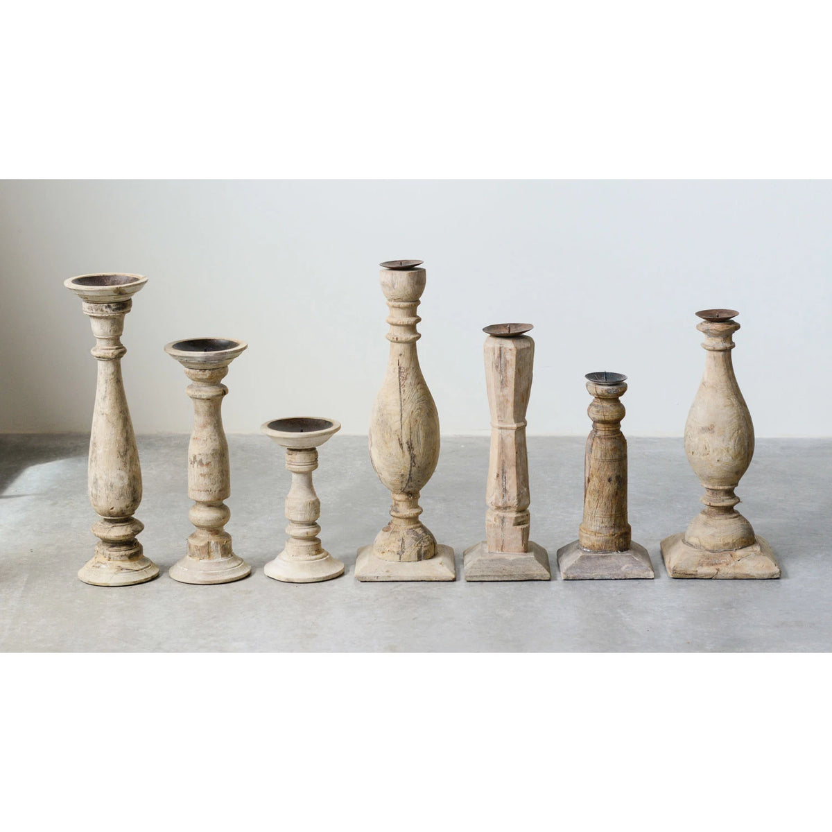Wood and Metal Candle Holder