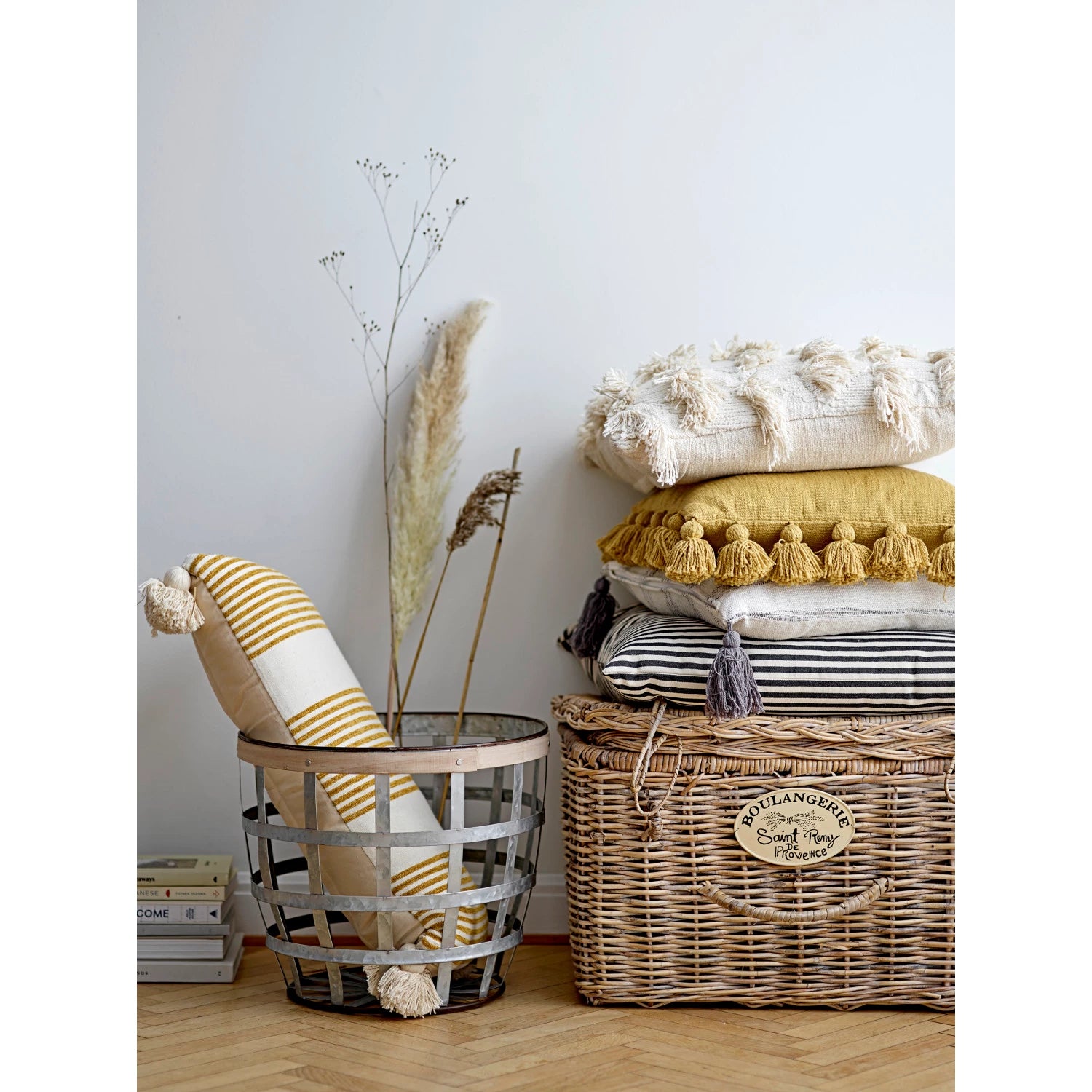 Woven Cotton Striped Pillow