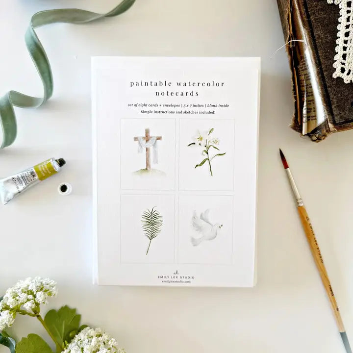 Emily Lex He Is Risen Paintable Watercolor Notecard Set