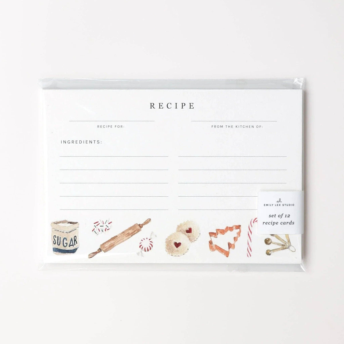Christmas baking recipe cards
