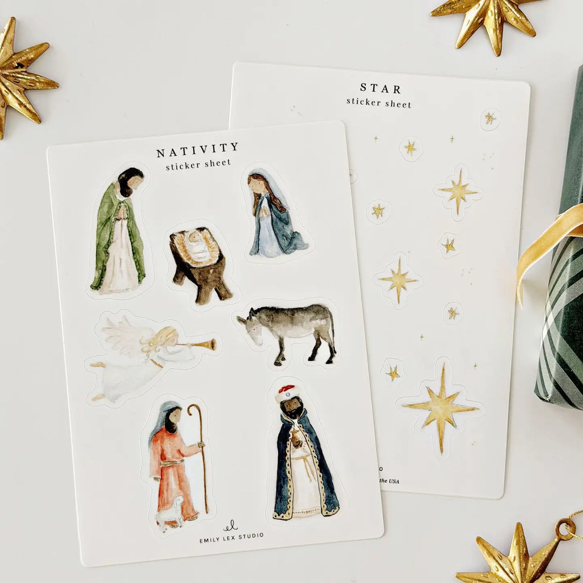 Nativity Sticker Sheets by Emily Lex