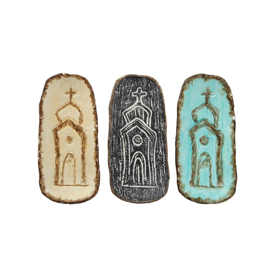 Cast Iron Dish with Church