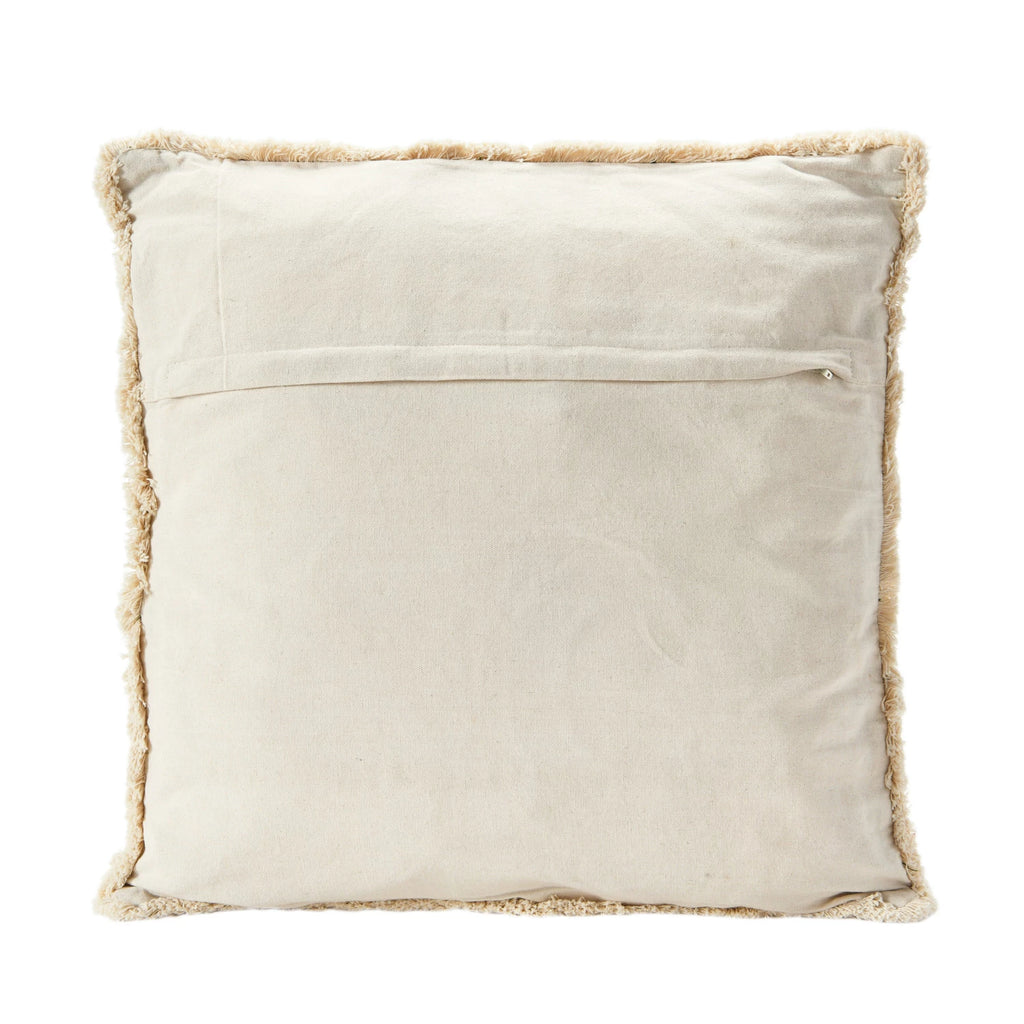 XO Pillow with Applique and Eyelash Fringe