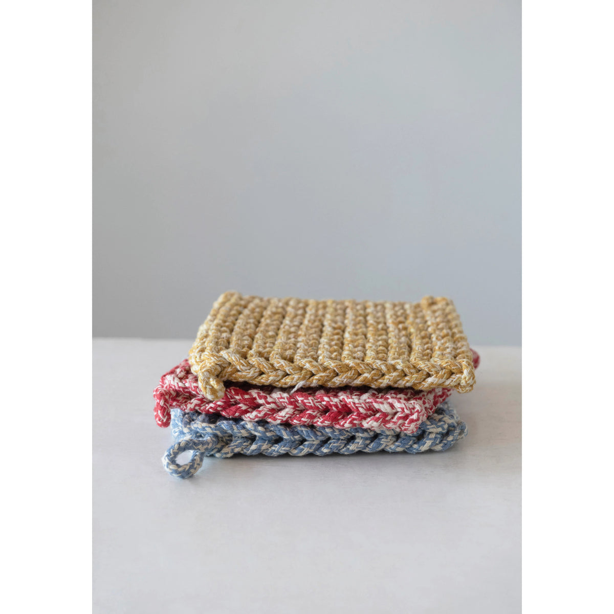 Melange Cotton Crocheted Pot Holder