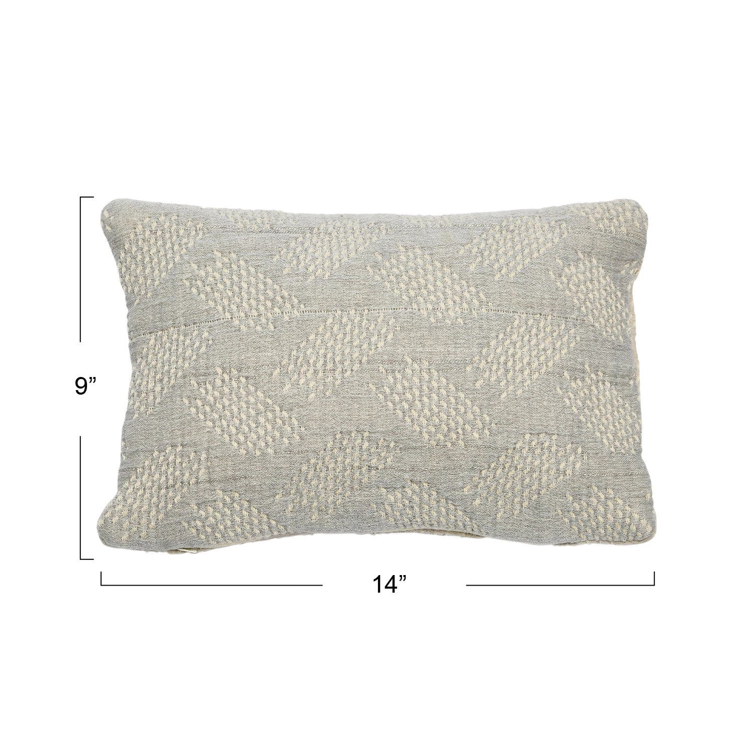 Woven Cotton Jacquard Lumbar Pillow