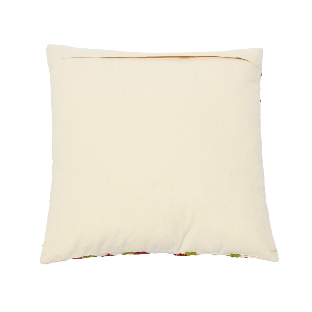 Cotton Embroidered Pillow with Pattern