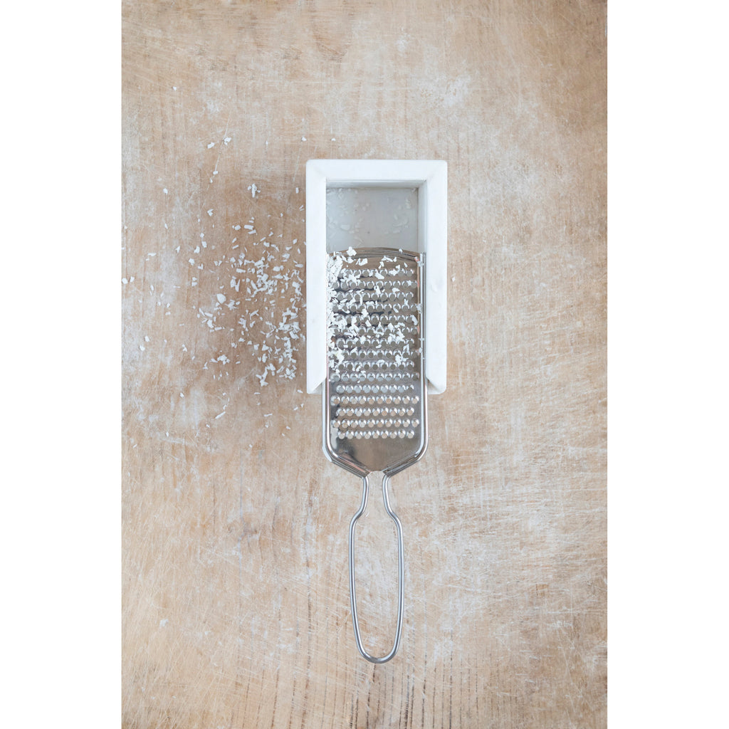 Marble and Stainless Steel Grater