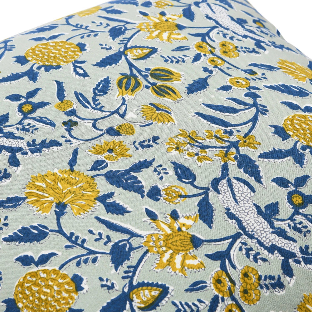 Cotton Pillow with Floral Pattern