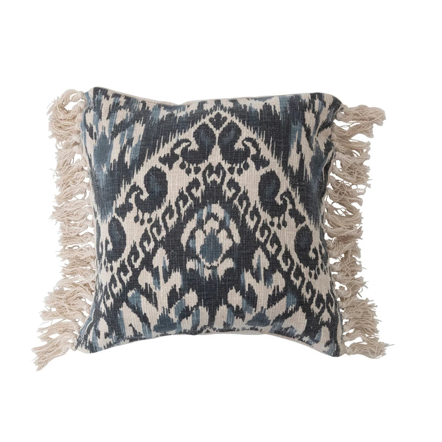 Stonewashed Woven Cotton Blend Pillow