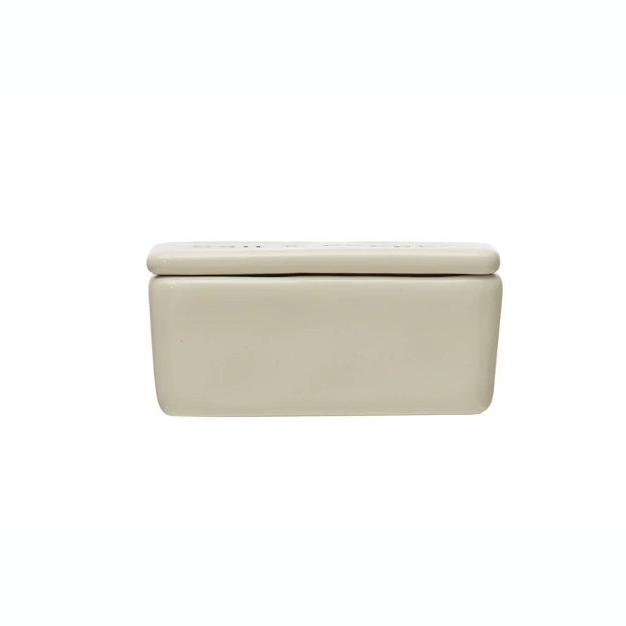 Stoneware Pinch Pot with Lid for Salt & Pepper