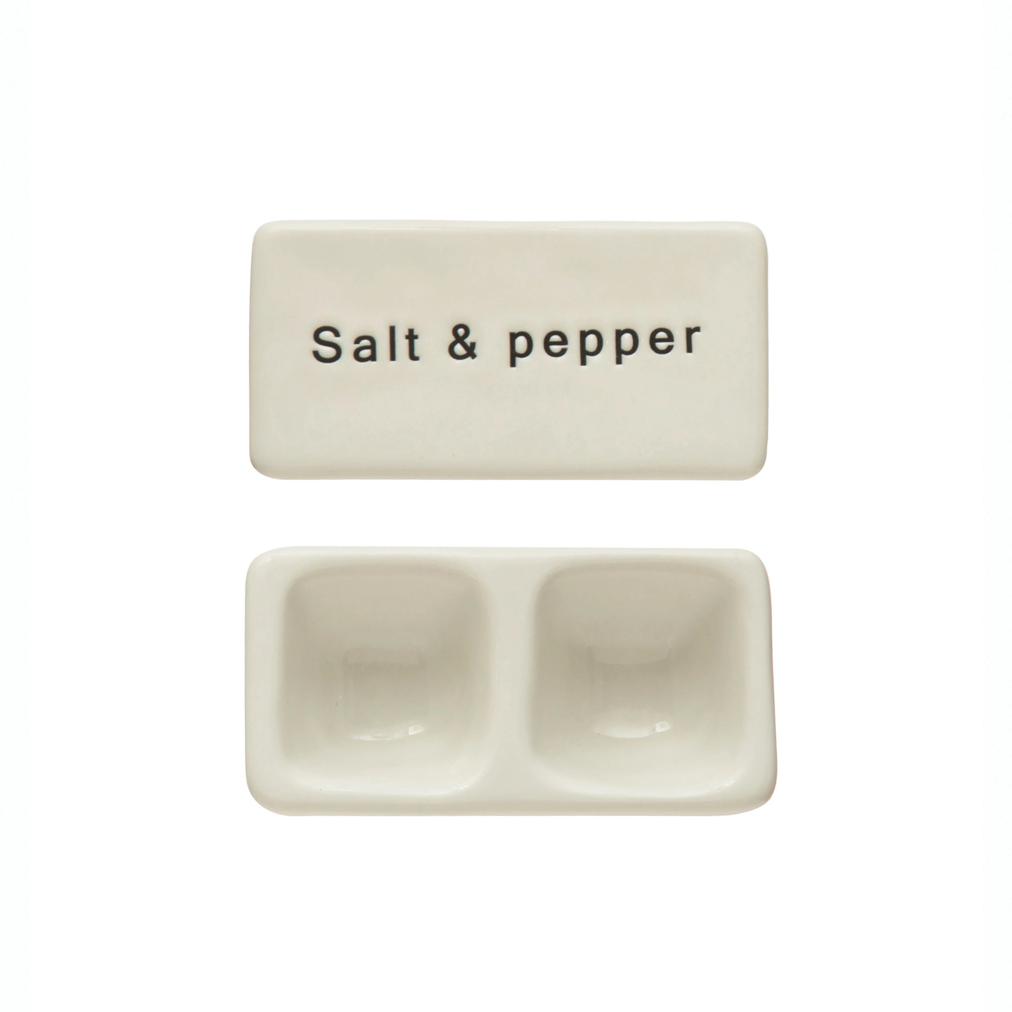 Stoneware Pinch Pot with Lid for Salt & Pepper