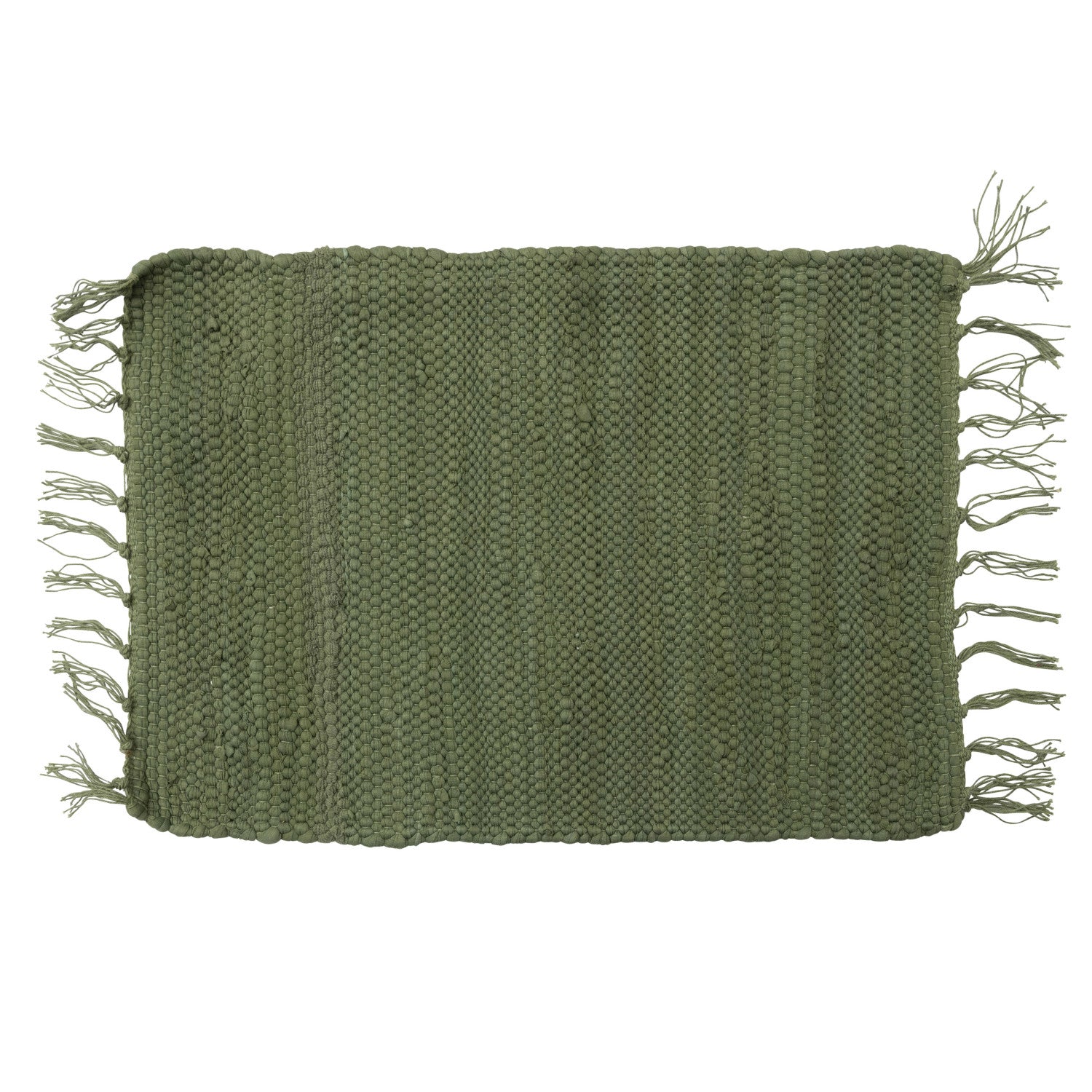 cotton chindi placemat tassels