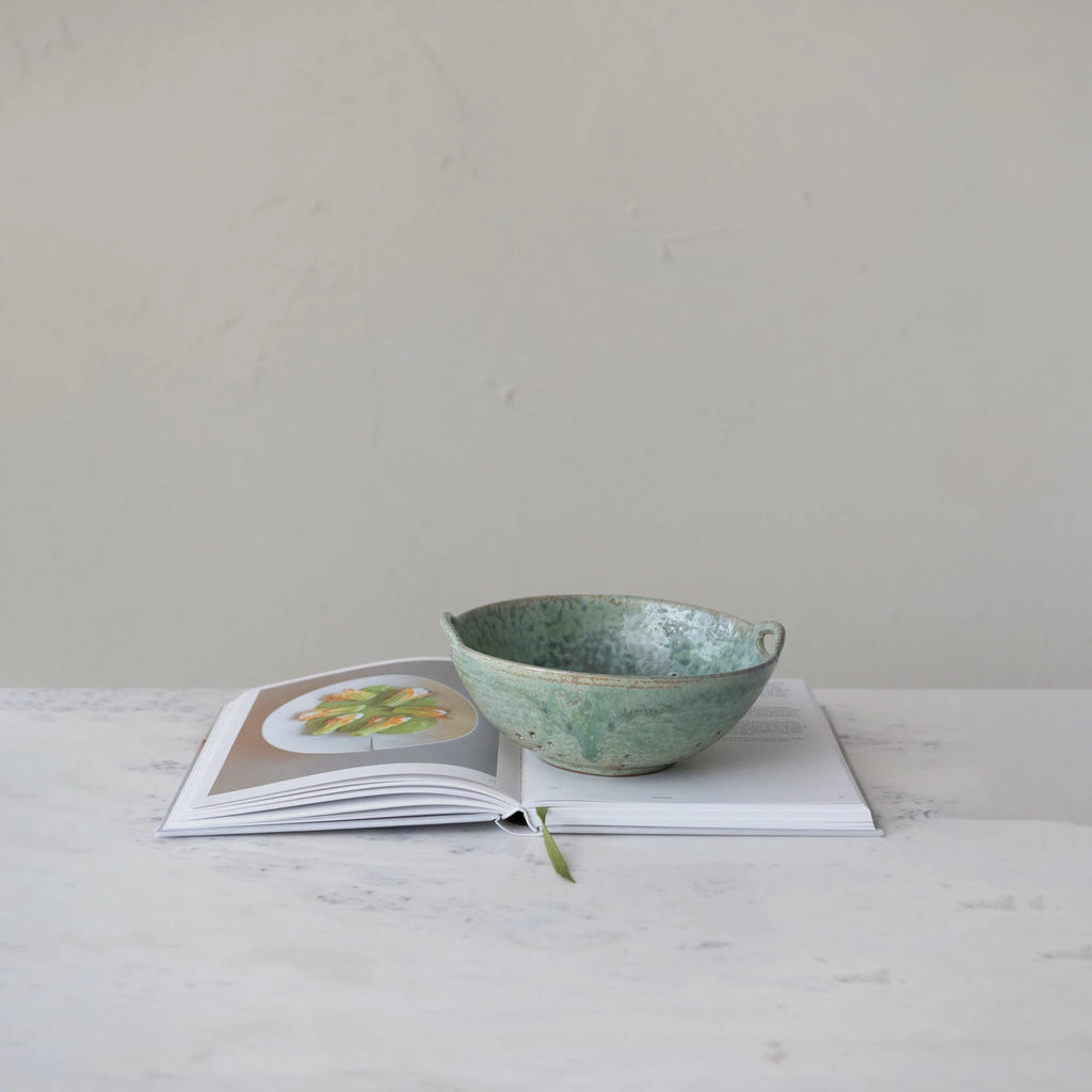 Stoneware Berry Bowl with Handles