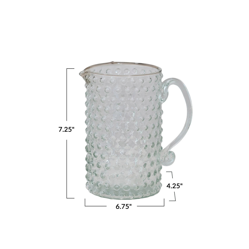 Glass Hobnail Pitcher