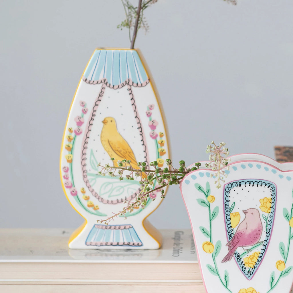 Ceramic Vase with Birds