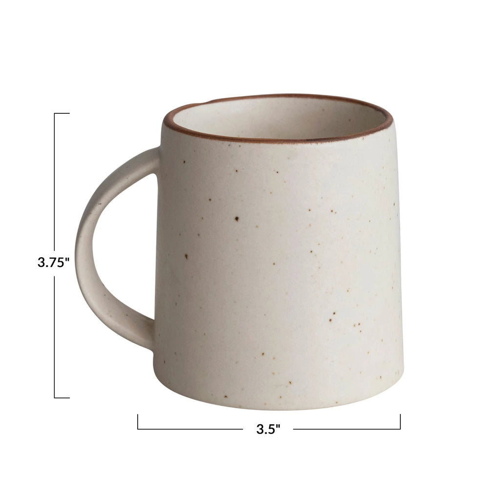 Cream Color Speckled, Stoneware Mug