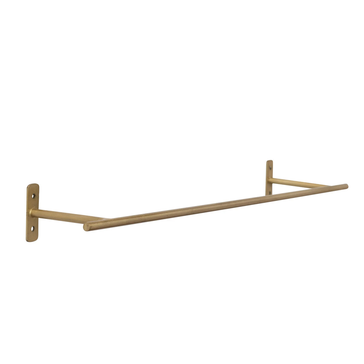 Metal Wall Rod, with Hooks, Matte Gold Finish