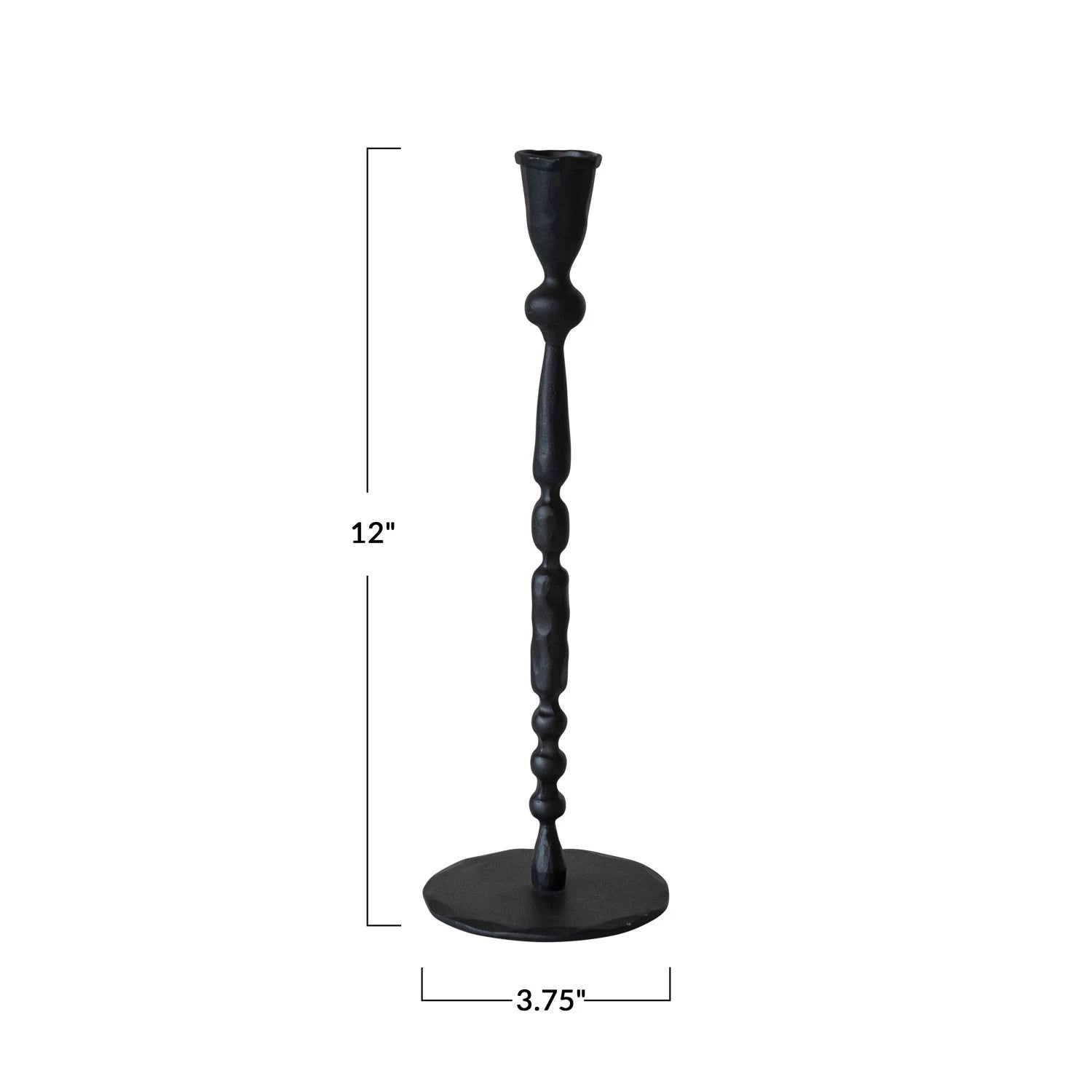 Hand-Forged Cast Iron Taper Holder, 3 Sizes
