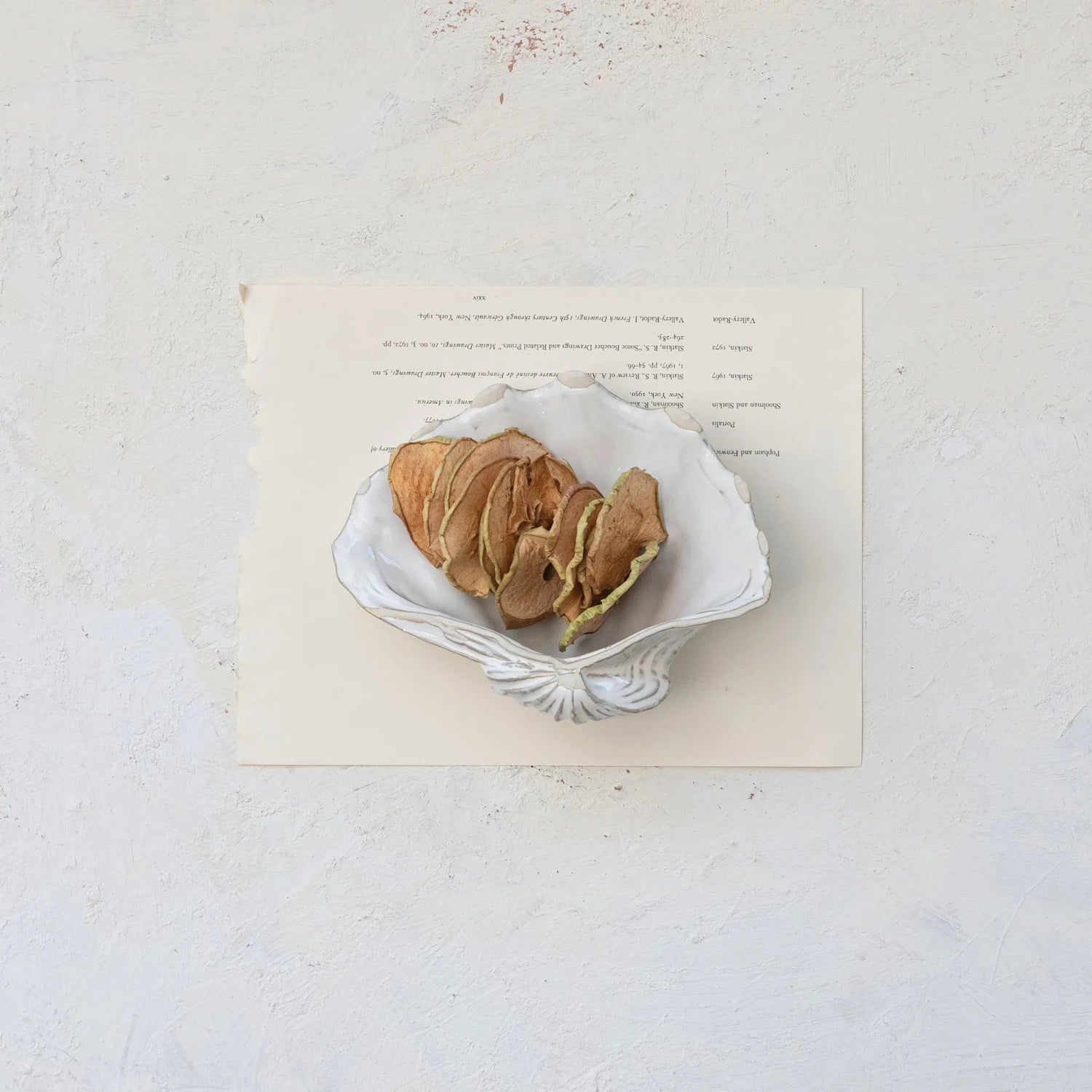 Stoneware Shell Shaped Dish (Each One Will Vary)