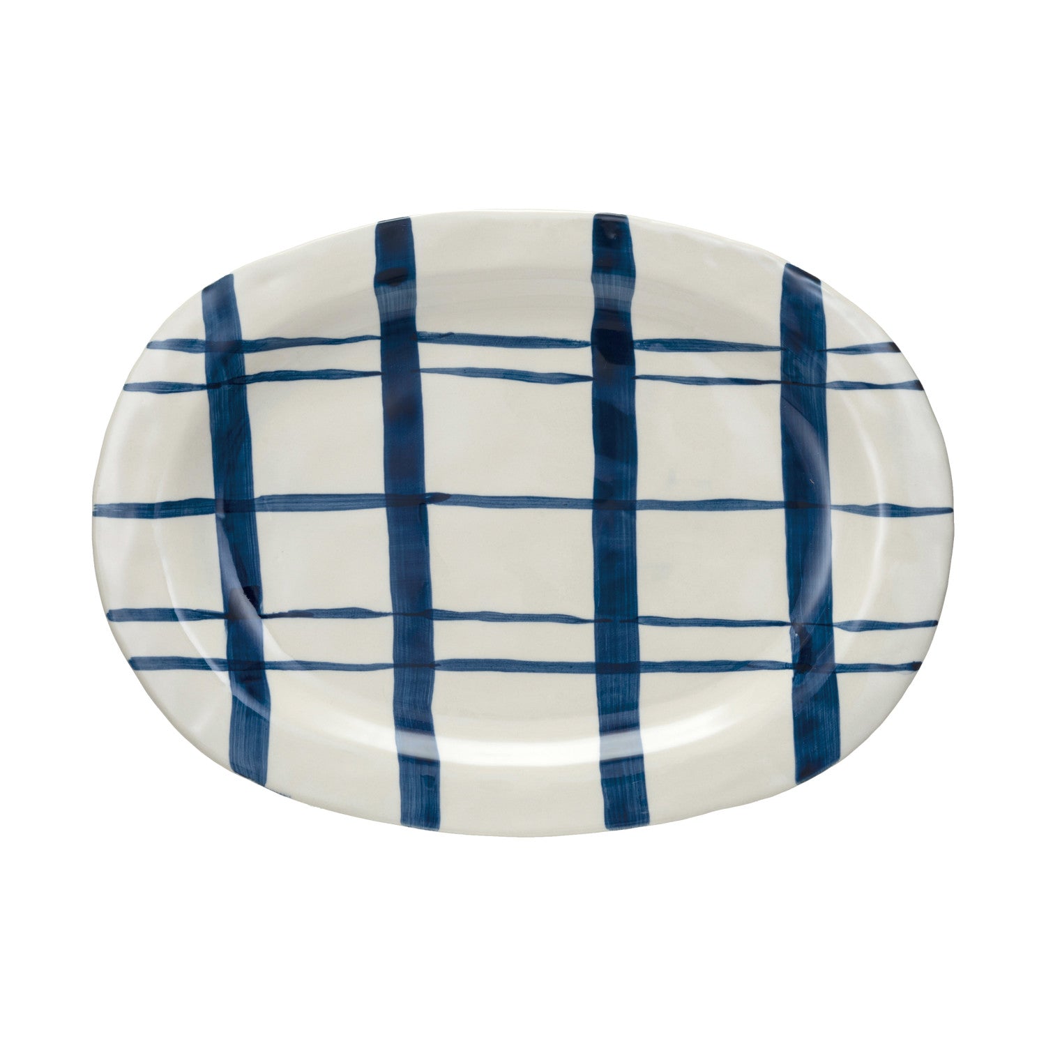 hand painted stoneware platter