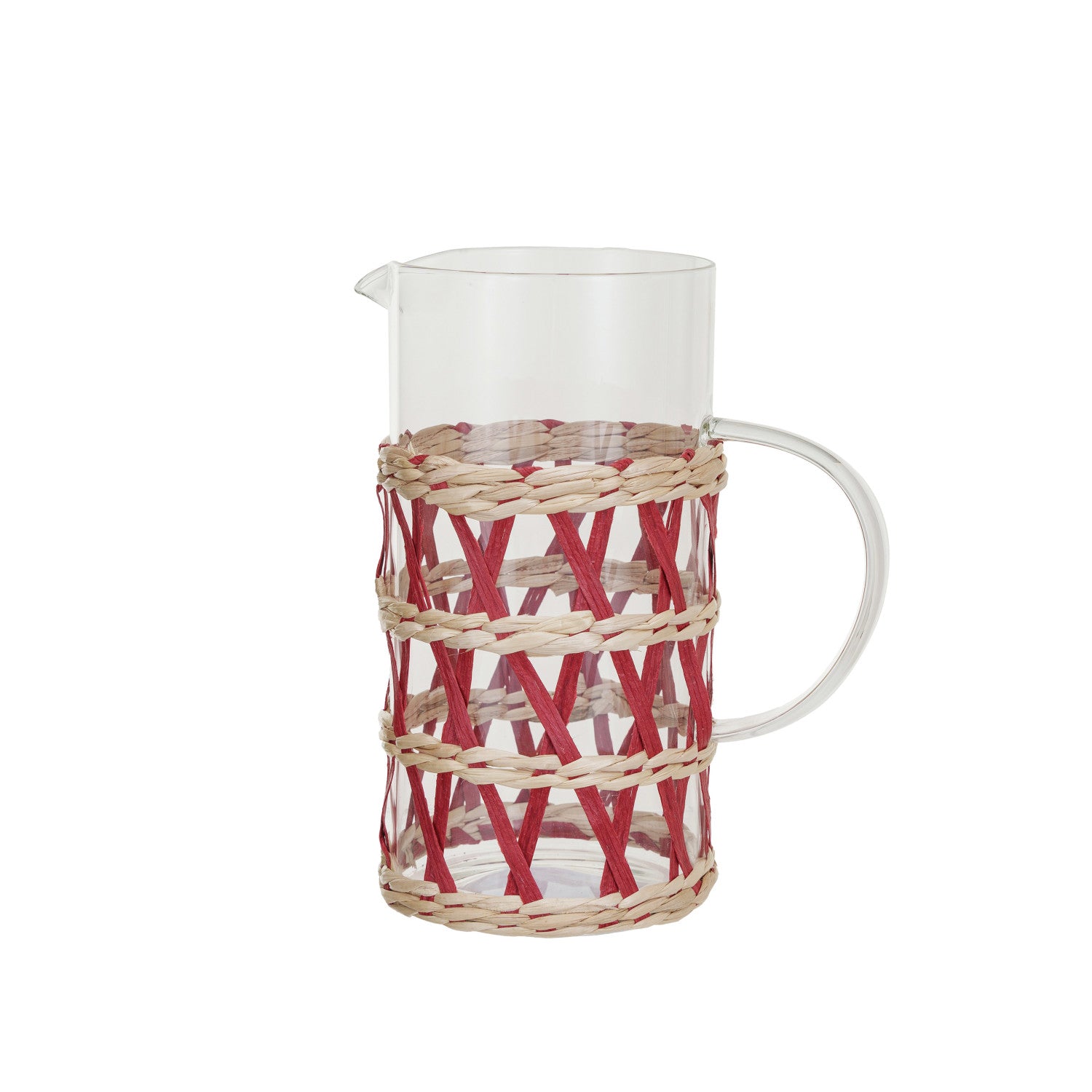 1-1/4 Quart Glass Pitcher with Woven Sleeve