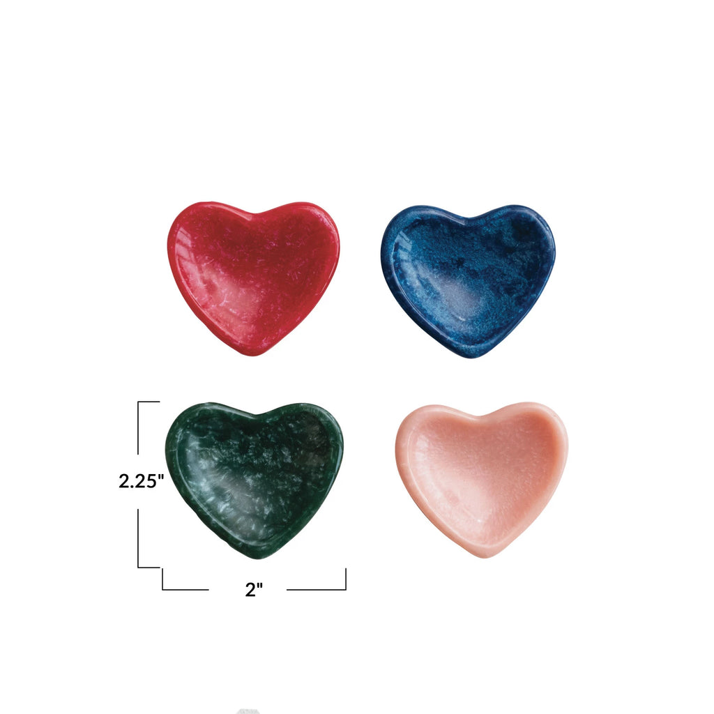 Marbled Resin Heart Shaped Dish