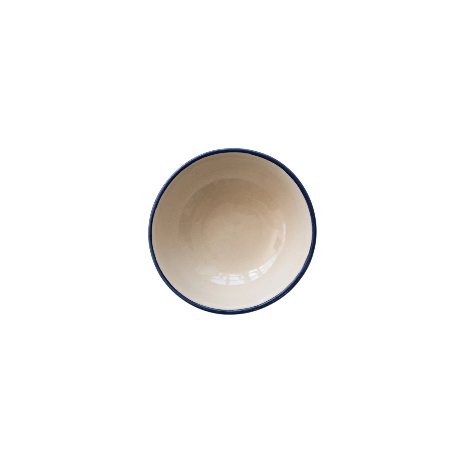 Hand-Painted Stoneware Bowl with Pattern