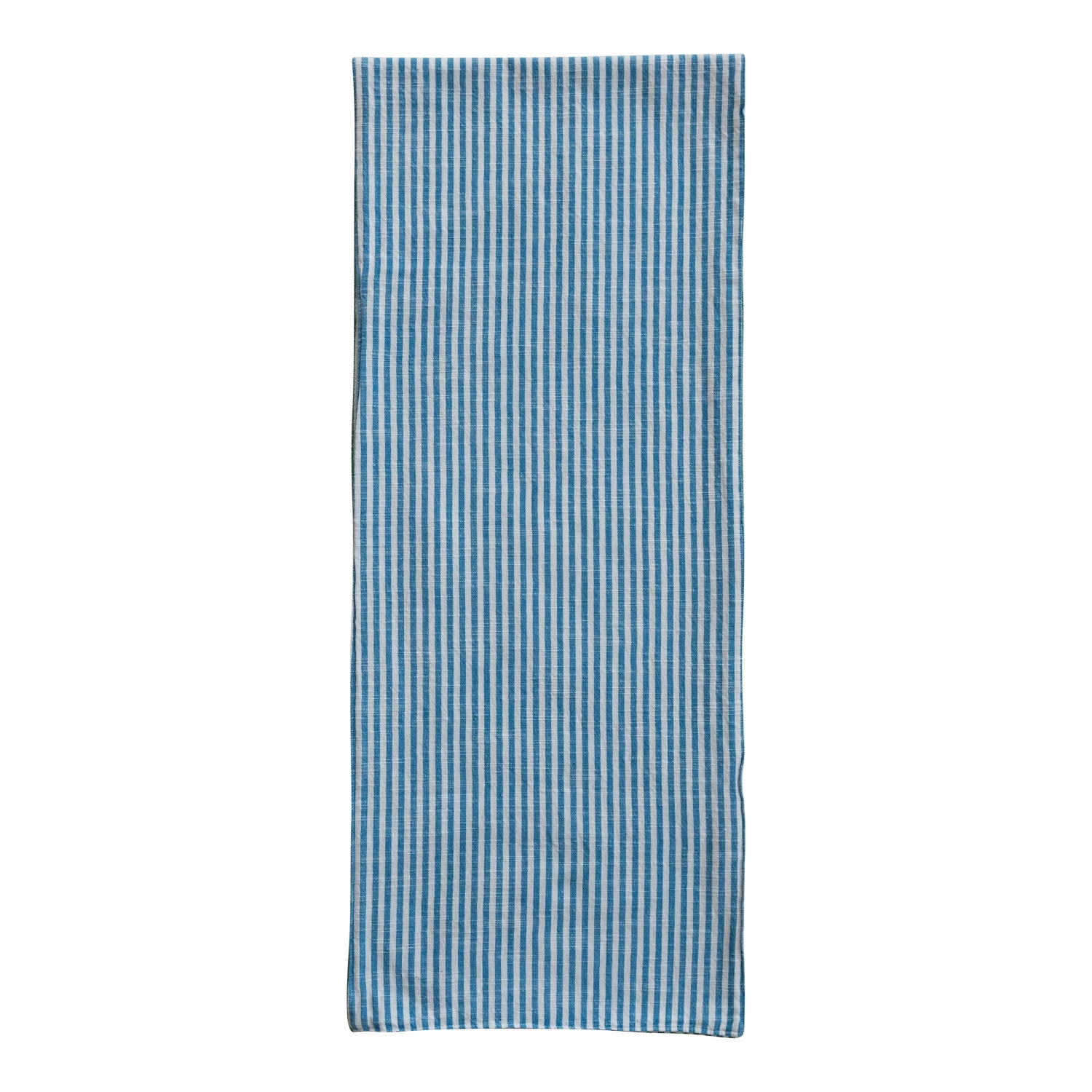 Woven Cotton Two-Sided Striped Table Runner