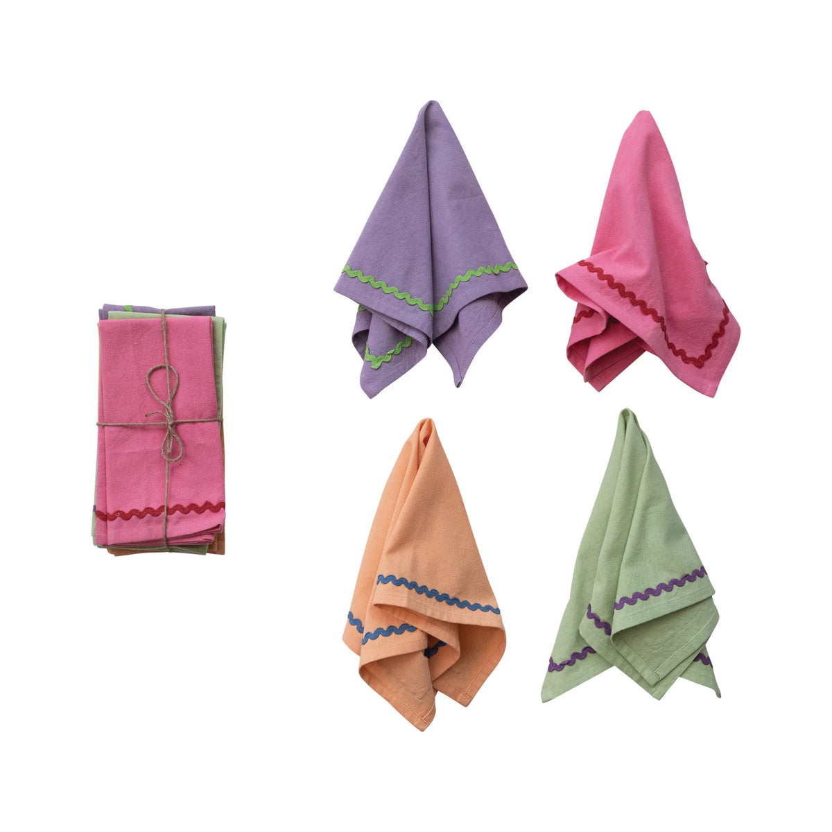 18" Square Cotton Napkins, Set of 4