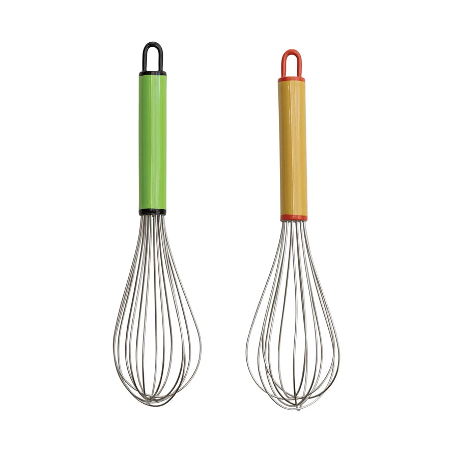 Stainless Steel Whisk With Enameled Aluminum Handle