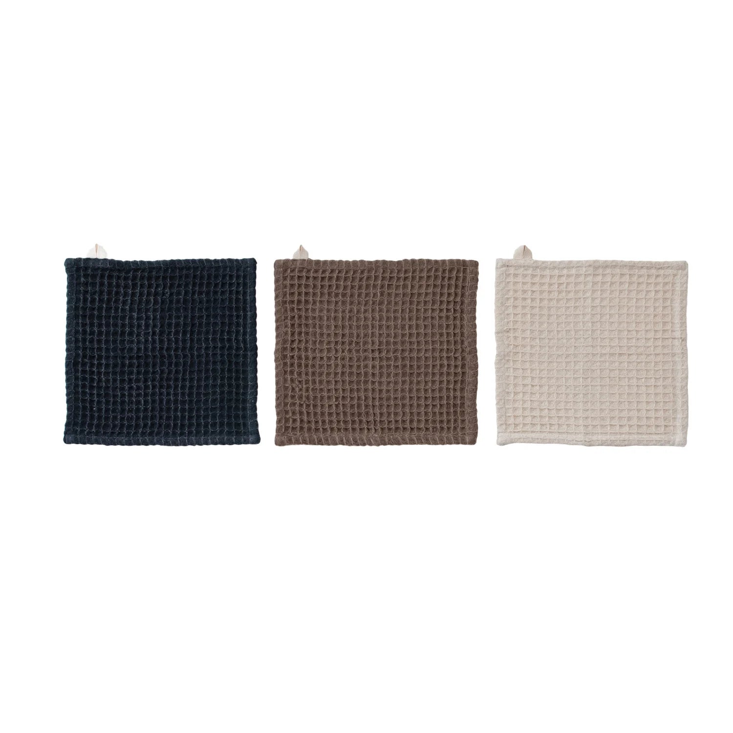 (3) Waffle Weave Dish Cloths w/ Cheese/Serving Board, Set of 4 Tied with Cotton Tape
