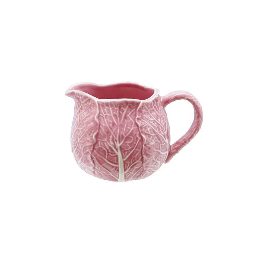 24 oz. Stoneware Cabbage Shaped Creamer, Pink