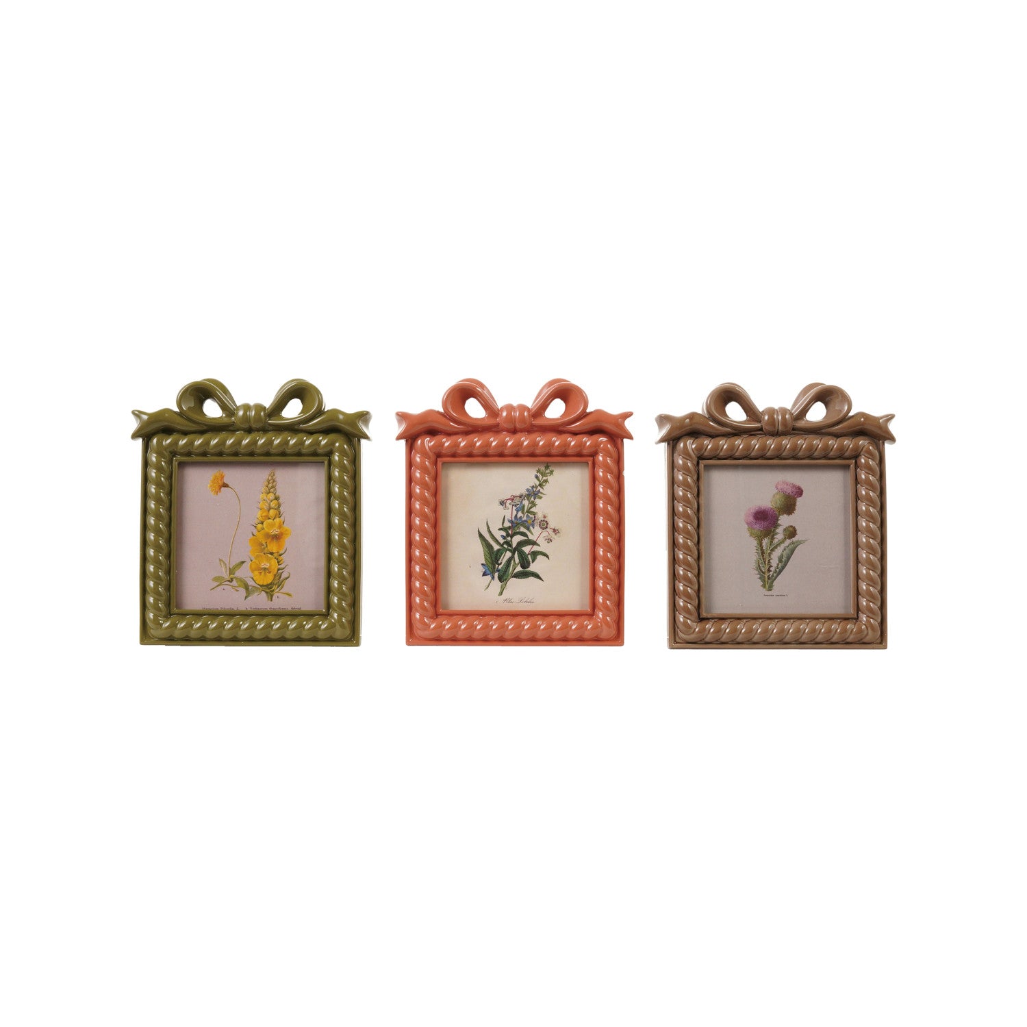 Resin Photo Frame, 3 Colors (Holds 4" x 4" Photo) (Hangs or Sits)