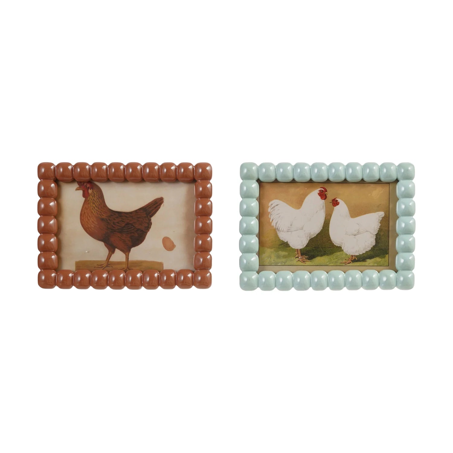 Bobbin Photo Frame, 2 Colors (Holds 4" x 6" Photo) (Hangs or Sits)