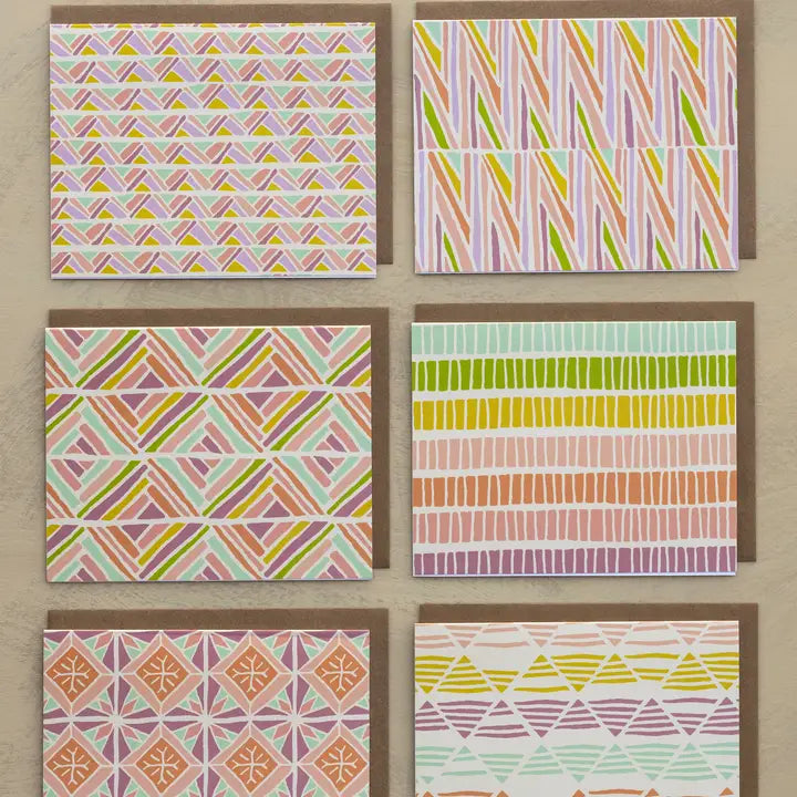 6 Greeting Cards - Pattern