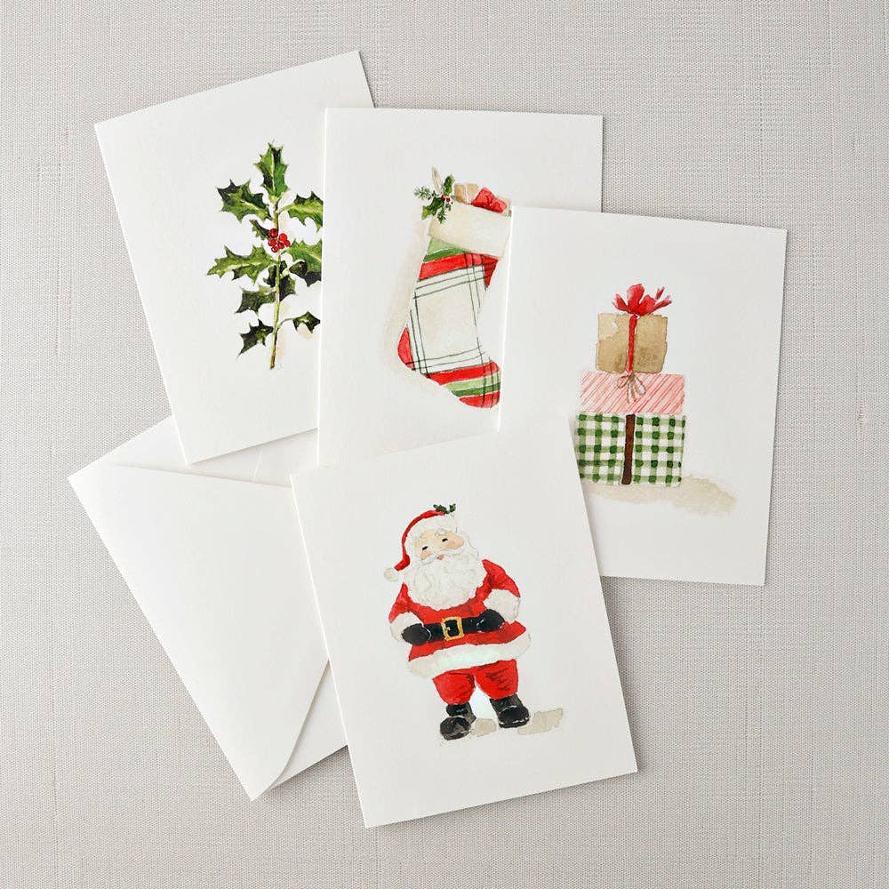 Classic Christmas Notecard Set by emily lex