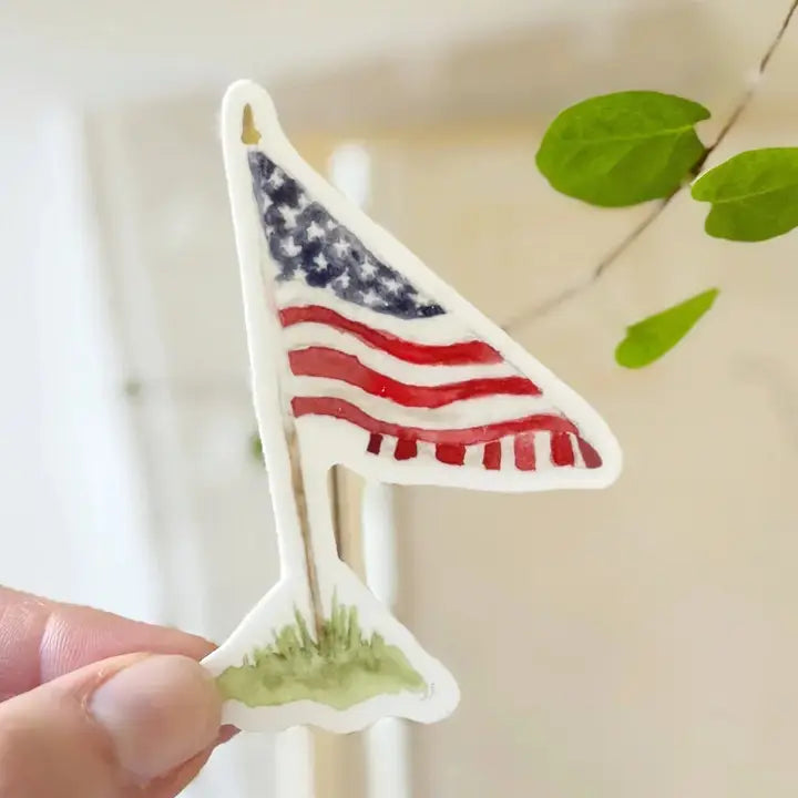 American Flag Sticker - Emily Lex Sticker