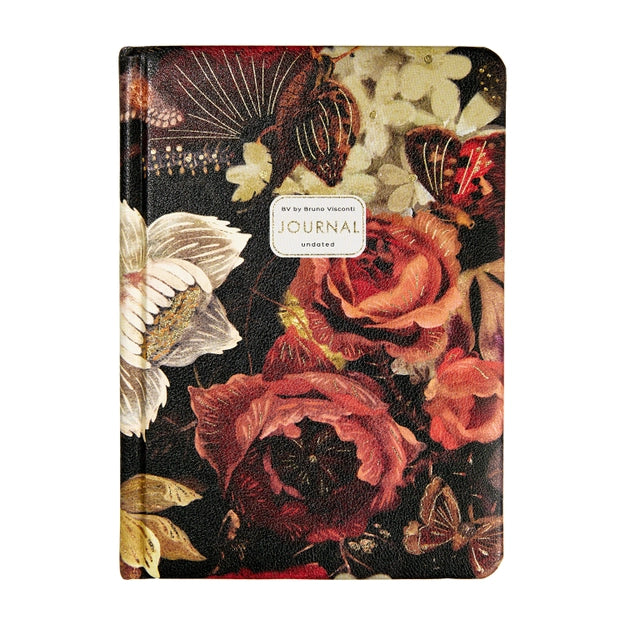 A5 Vegan Leather Hardcover Daily Planner -Lush Bouquet